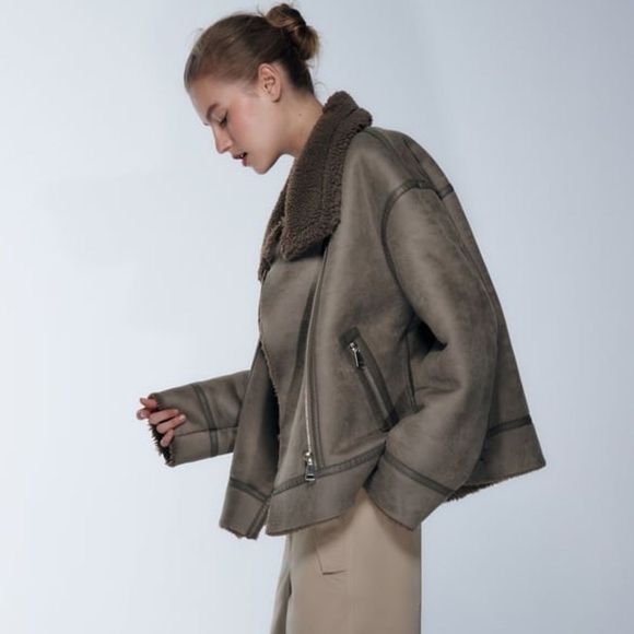 ZARA DOUBLE FACED JACKET - Picture 11 of 16